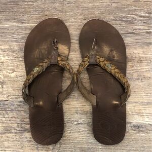 Rainbow flip flops 7- 7.5